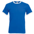 Bleu roi- Blanc - Front - Fruit Of The Loom -T-shirt à manches courtes - Homme