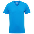 Saphir - Front - Gildan Premium - T-shirt à col V - Homme