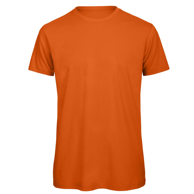 Orange foncé - Front - B&C Favourite - T-shirt en coton bio - Homme