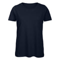Bleu marine - Front - B&C - T-Shirt en coton bio - Femme