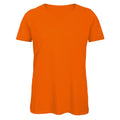 Orange - Front - B&C - T-Shirt en coton bio - Femme