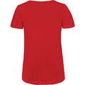 Rouge - Back - B&C Favourite - T-Shirt en coton bio à  col V - Femme