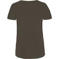 Kaki - Back - B&C Favourite - T-Shirt en coton bio à  col V - Femme
