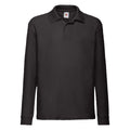 Noir - Front - Fruit Of The Loom - Polo manches longues - Unisexe