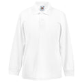 Blanc - Back - Fruit Of The Loom - Polo manches longues - Unisexe
