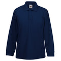 Bleu marine - Front - Fruit Of The Loom - Polo manches longues - Unisexe