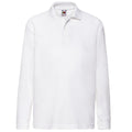 Blanc - Front - Fruit Of The Loom - Polo manches longues - Unisexe