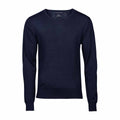 Bleu marine - Front - Tee Jays - Sweat-shirt col V - Homme