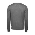 Gris chiné - Back - Tee Jays - Sweat-shirt col V - Homme