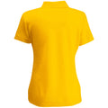Jaune - Back - Fruit Of The Loom - Polo manches courtes - Femme