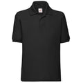 Noir - Front - Fruit Of The Loom - Polo manches courtes - Unisexe