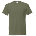 Vert olive - Front - T-shirt à manches courtes - Homme