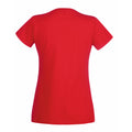 Rouge vif - Back - T-shirt à col V et manches courtes - Femme