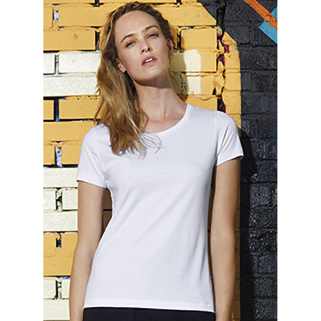 Blanc - Side - B&C -T-shirt Inspire - Femme