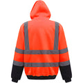 Orange haute visibilité - Back - Yoko - Sweatshirt à capuche haute visibilité