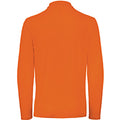 Orange - Back - B&C - Polo manches longues - Hommes