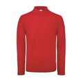 Rouge - Front - B&C - Polo manches longues - Hommes