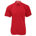 Rouge - Front - Chemise à manches courtes en popeline Fruit Of The Loom pour homme