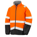 Orange fluo - noir - Front - SAFE-GUARD by Result - Veste softshell - Homme