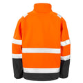 Orange fluo - noir - Back - SAFE-GUARD by Result - Veste softshell - Homme