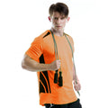 Orange fluo-Noir - Back - Polo à manches courtes Gamegear® Cooltex pour homme