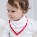 Blanc-Rouge - Pack Shot - Babybugz - Bavoir bandana réversible - Bébé unisexe (Lot de 2)