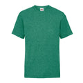 Vert rétro chiné - Front - Fruit Of The Loom - T-Shirt à manches courtes - Enfant (Lot de 2)