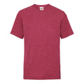 Rouge vintage chiné - Front - Fruit Of The Loom - T-Shirt à manches courtes - Enfant (Lot de 2)