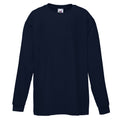 Bleu marine profond - Front - Fruit Of The Loom - T-Shirt à manches longues - Enfant unisexe (Lot de 2)