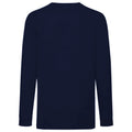 Bleu marine profond - Back - Fruit Of The Loom - T-Shirt à manches longues - Enfant unisexe (Lot de 2)