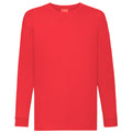 Rouge - Front - Fruit Of The Loom - T-Shirt à manches longues - Enfant unisexe (Lot de 2)