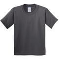 Gris foncé - Front - Gildan - T-Shirt doux - Enfant (Lot de 2)