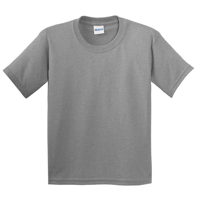 Gris sport - Front - Gildan - T-Shirt doux - Enfant (Lot de 2)