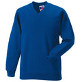 Bleu roi vif - Front - Jerzees Schoolgear - Sweatshirt à col en V - Enfant unisexe (Lot de 2)