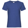 Bleu marine profond - Front - Fruit Of The Loom - T-shirt mabche courte -  fille (Lot de 2)