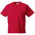 Rouge - Front - T-shirt classique uni Jerzees Schoolgear pour enfant (Lot de 2)