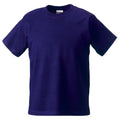 Violet - Front - T-shirt classique uni Jerzees Schoolgear pour enfant (Lot de 2)