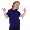 Violet - Back - T-shirt classique uni Jerzees Schoolgear pour enfant (Lot de 2)