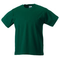 Vert bouteille - Front - T-shirt classique uni Jerzees Schoolgear pour enfant (Lot de 2)