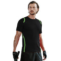 Noir-Vert citron fluorescent - Back - Gamegear Cooltex - T-shirt - Homme