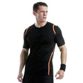 Noir-Orange fluorescent - Back - Gamegear Cooltex - T-shirt - Homme