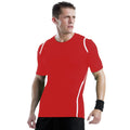 Rouge-Blanc - Side - Gamegear Cooltex - T-shirt - Homme