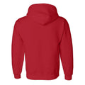 Rouge - Back - Sweatshirt à capuche Gildan pour homme