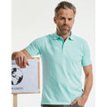 Bleu clair - Back - Russell - Polo manches courtes - Homme