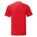 Rouge - Back - Fruit Of The Loom - T-shirt manches courtes ICONIC - Homme