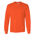 Orange - Front - T-shirt uni à manches longues Gildan pour homme