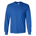 Bleu royal - Front - T-shirt uni à manches longues Gildan pour homme