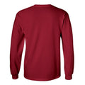 Rouge cardinal - Back - T-shirt uni à manches longues Gildan pour homme