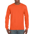 Orange - Lifestyle - T-shirt uni à manches longues Gildan pour homme