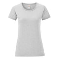 Gris chiné - Front - Fruit Of The Loom - T-shirt manches courtes ICONIC - Femme